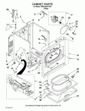 CABINET PARTS Diagram and Parts List for 7MWGD9015YW0  Whirlpool Dryer