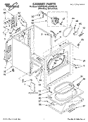 SECTION Diagram and Parts List for LEQ9508LW0  Whirlpool Dryer