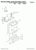 DOOR AND PANEL PARTS Diagram and Parts List for KUDM03FTBL3  KitchenAid Dishwasher