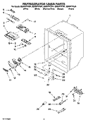REFRIGERATOR LINER PARTS Diagram and Parts List for GB2SHTXTB01  Whirlpool Refrigerator