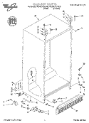 CABINET Diagram and Parts List for 7ED27DQXFN00  Whirlpool Refrigerator