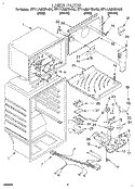 LINER Diagram and Parts List for ET17JMXBW00  Whirlpool Refrigerator