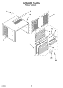 CABINET PARTS Diagram and Parts List for CA8WMS0  Crosley Air Conditioner