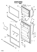 DOOR PARTS Diagram and Parts List for TT18DKXRQ01  Estate Refrigerator