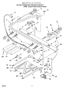 MANIFOLD Diagram and Parts List for SF362BEGQ6  Whirlpool Range