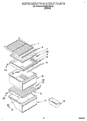 REFRIGERATOR SHELF Diagram and Parts List for 6ED22ZRXBW00  Whirlpool Refrigerator