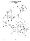 DISPENSER FRONT Diagram and Parts List for 4YGD25DCHT02  Whirlpool Refrigerator