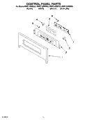CONTROL PANEL PARTS Diagram and Parts List for KBMC140HBT02  KitchenAid Microwave Oven Combo