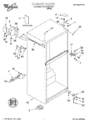 CABINET, LITERATURE Diagram and Parts List for 3VET16GKGW01  Whirlpool Refrigerator
