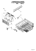 Part Location Diagram of WP8268713 Whirlpool Dishwasher Lower Dishrack Wheel