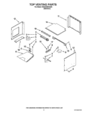 TOP VENTING PARTS Diagram and Parts List for KEHU309SSS06  KitchenAid Microwave Oven Combo