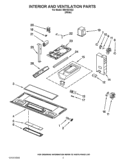 INTERIOR AND VENTILATION PARTS Diagram and Parts List for IMH15XVQ2  Whirlpool Microwave