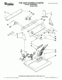TOP AND CONSOLE PARTS Diagram and Parts List for 3SWED5205SQ1  Whirlpool Dryer