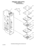 FREEZER LINER PARTS Diagram and Parts List for 3WSC19D4AY00  Whirlpool Refrigerator