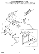 DISPENSER FRONT PARTS Diagram and Parts List for GS6SHEXML00  Whirlpool Refrigerator