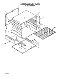 INTERNAL OVEN Diagram and Parts List for FGP320VL1  Whirlpool Range