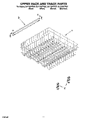 UPPER RACK AND TRACK PARTS Diagram and Parts List for DU1100XTPB7  Whirlpool Dishwasher