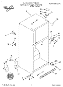 CABINET Diagram and Parts List for ET18NKXFN00  Whirlpool Refrigerator