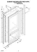 CABINET AND BREAKER TRIM PARTS Diagram and Parts List for KBRO36FMX02  KitchenAid Refrigerator