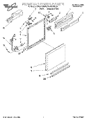 FRAME AND CONSOLE Diagram and Parts List for DU930QWDB6  Whirlpool Dishwasher