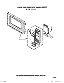 DOOR AND CONTROL PANEL Diagram and Parts List for MT1851XW1  Whirlpool Microwave