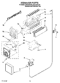 ICEMAKER PARTS, OPTIONAL PARTS (NOT INCLUDED) Diagram and Parts List for EC3JHAXRL13  Whirlpool Refrigerator