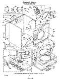 CABINET Diagram and Parts List for LG7011XSW0  Whirlpool Dryer