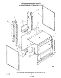 EXTERNAL OVEN Diagram and Parts List for SF0140SRW4  Whirlpool Range