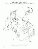 DISPENSER FRONT PARTS Diagram and Parts List for KSRV22FVMS00  KitchenAid Refrigerator