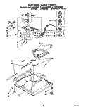 MACHINE BASE Diagram and Parts List for LSC8244BW0  Whirlpool Washer
