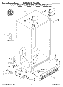CABINET, LITERATURE Diagram and Parts List for KSRA22KKBT00  KitchenAid Refrigerator