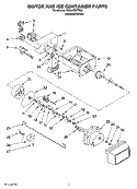 MOTOR AND ICE CONTAINER PARTS Diagram and Parts List for ED5LHEXTD00  Whirlpool Refrigerator