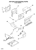AIR FLOW AND CONTROL PARTS Diagram and Parts List for ACM082PR3  Whirlpool Air Conditioner