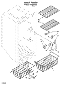 LINER PARTS Diagram and Parts List for EV150NXMQ02  Whirlpool Freezer