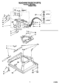 MACHINE BASE PARTS Diagram and Parts List for LSR7010PQ2  Whirlpool Washer