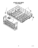 LOWER RACK Diagram and Parts List for KUDP22GT3  KitchenAid Dishwasher