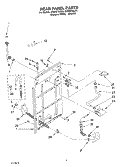 REAR PANEL Diagram and Parts List for KAWS700JQ4  KitchenAid Washer