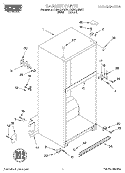 CABINET Diagram and Parts List for RT20AKXFW01  Whirlpool Refrigerator