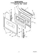 DOOR PARTS, OPTIONAL PARTS (NOT INCLUDED) Diagram and Parts List for RF214LXTB0  Whirlpool Range