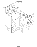 LINER Diagram and Parts List for ET18HMXTF00  Whirlpool Refrigerator