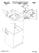 TOP AND CABINET, LIT/OPTIONAL Diagram and Parts List for LSP9245BW0  Whirlpool Washer