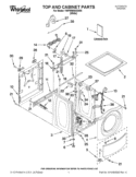 TOP AND CABINET PARTS Diagram and Parts List for YWFW9050XW00  Whirlpool Washer