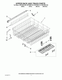 UPPER RACK AND TRACK PARTS Diagram and Parts List for WDF730PAYB0  Whirlpool Dishwasher