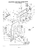CONTROLS AND REAR PANEL Diagram and Parts List for LA7780XSW0  Whirlpool Washer