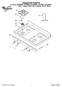COOKTOP, LITERATURE Diagram and Parts List for SF357PEKT1  Whirlpool Range