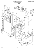 SECTION Diagram and Parts List for REX3614KW0  Roper Dryer