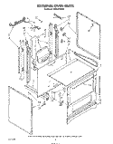 EXTERNAL OVEN Diagram and Parts List for SE950PERW2  Whirlpool Range