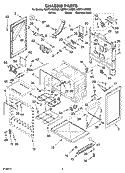 CHASSIS PARTS Diagram and Parts List for GERC4120SB0  Whirlpool Range