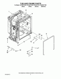 TUB AND FRAME PARTS Diagram and Parts List for DU0300XTXS0  Whirlpool Dishwasher