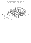 UPPER RACK AND TRACK Diagram and Parts List for KUDM25SHBL0  KitchenAid Dishwasher